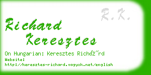 richard keresztes business card